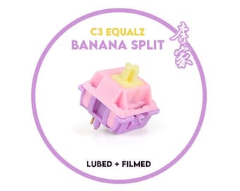 C3 Equalz Banana Split Linear Switches | Pre-Lubed 62g Spring Switches | 5-Pin PCB Mount | Gaming and Typing Switches | Custom Keyboard Gear