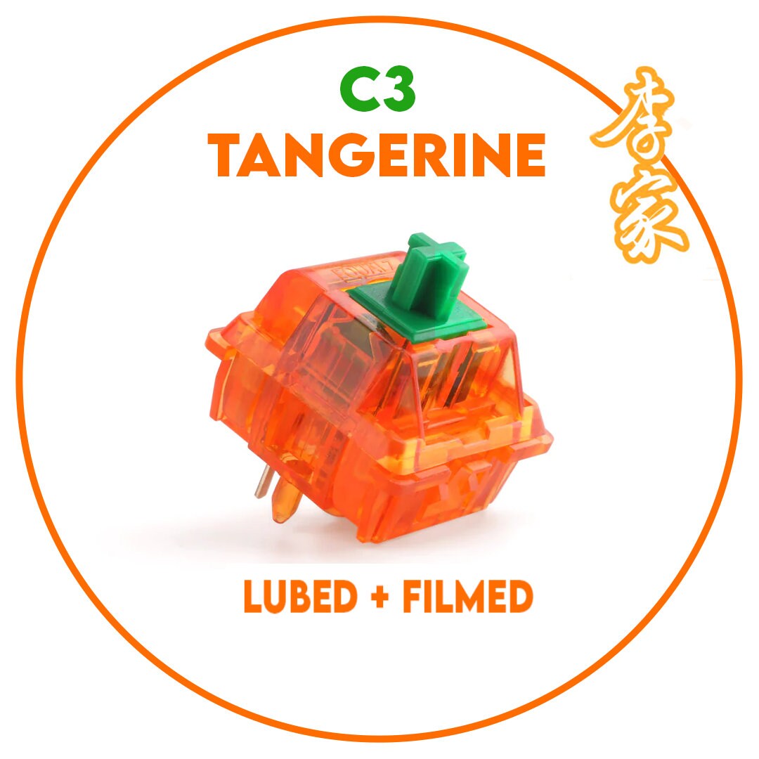 C3 Equalz Tangerine Switch Lubed and Filmed Switches Etsy