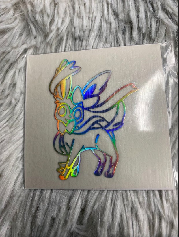 Autocollant Mural Pokemon Sylveon WC379 - Multicolore, Adhésif Et Amovible