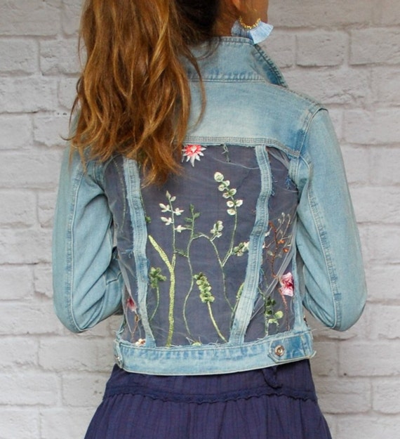 JKF Full Lace Denim Jacket - Etsy Australia