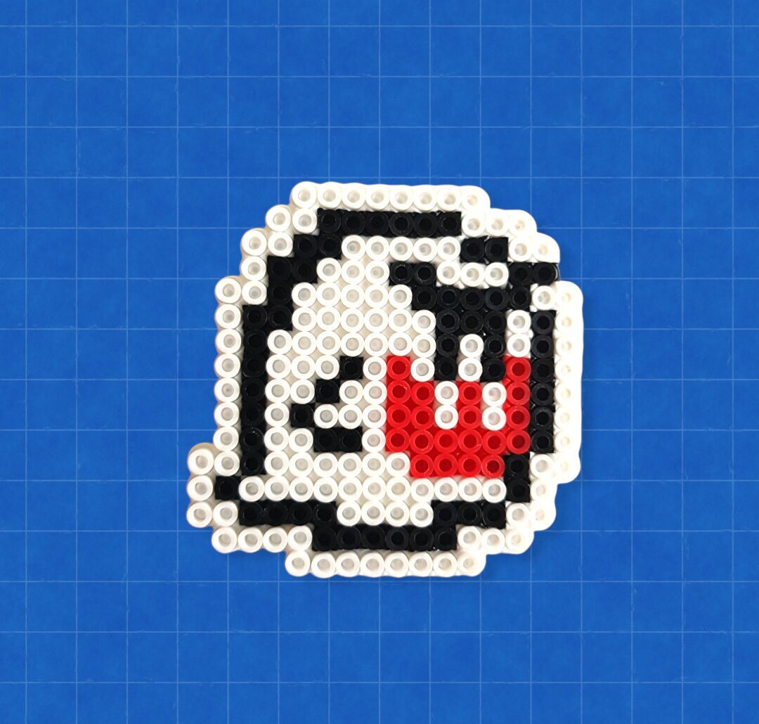 BOO Ghost / Super Mario Bros 3 / Perler Perlen / Handmade / Etsy