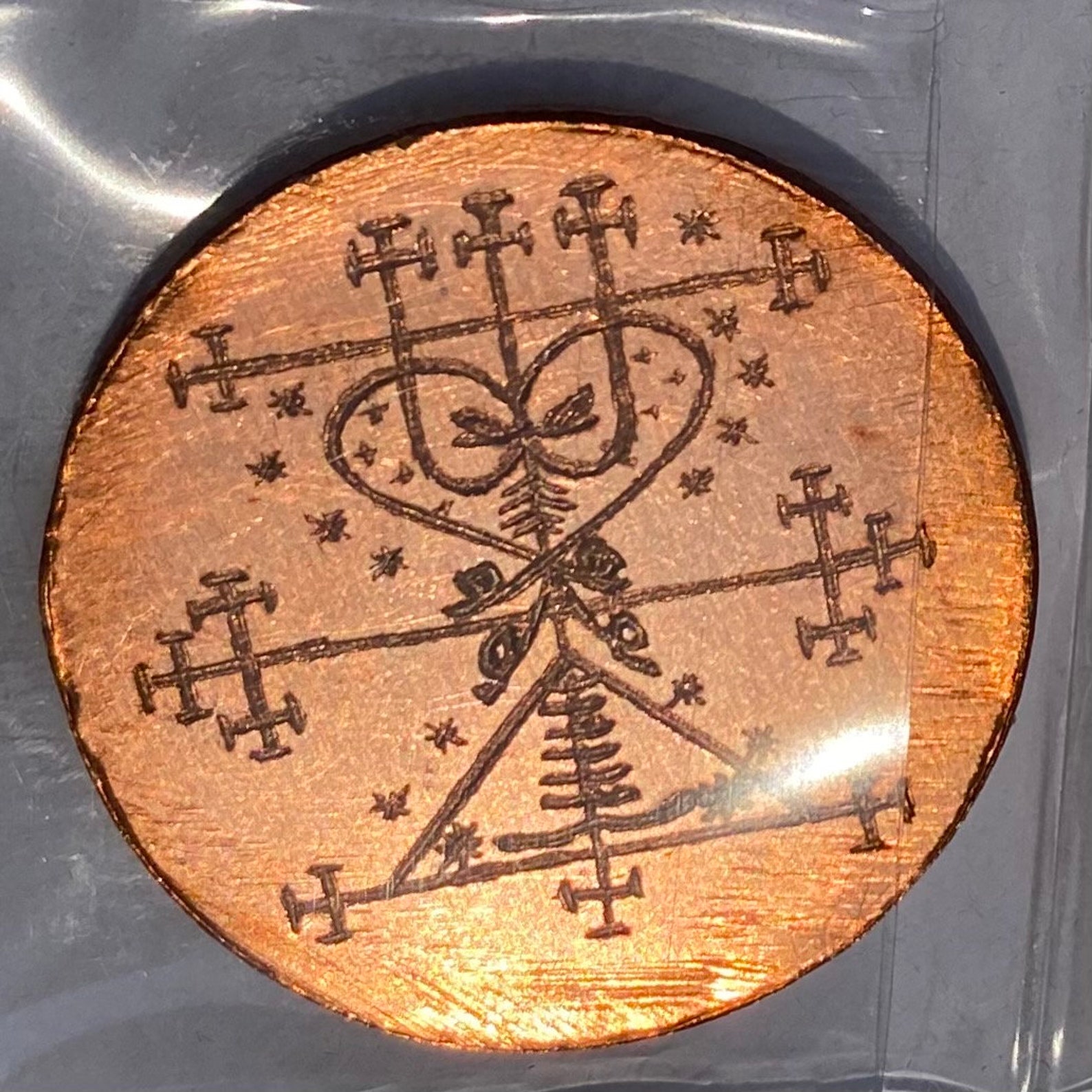 Haitian Veve copper NFT Art Coin Etsy