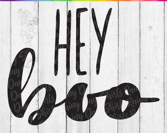 Hey Boo SVG, Halloween Shirt Svg, DIGITAL DOWNLOAD, Boo Svg Files For Cricut, Cute Halloween Svg, Baby Halloween Svg, Fall Shirt Svg