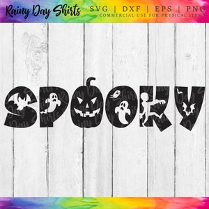 Spooky SVG, Halloween Svg, DIGITAL DOWNLOAD, Halloween Shirt Svg Files For Cricut, Kids Halloween Svg, Halloween Cut Files, Kids Halloween