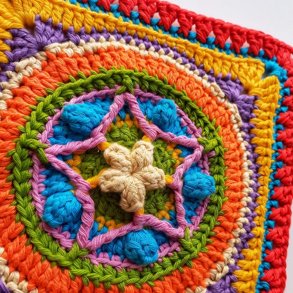 Large Granny Square Patterns Etsy