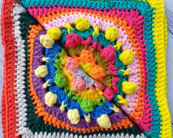 Adele | Granny square pattern, Crochet granny square, Granny squares for blankets, Crochet square, Modern granny square