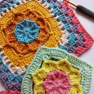 Floral Granny Square Crochet Pattern: Coffs Bloom (PDF Pattern) image 1