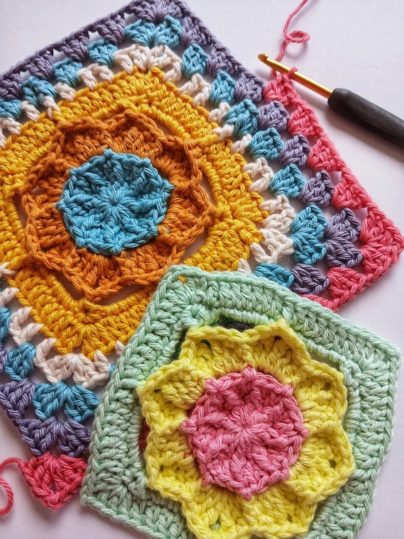 Floral Granny Square Crochet Pattern: Coffs Bloom (PDF Pattern)