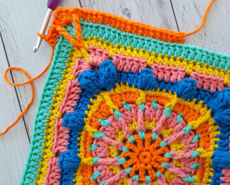 Maya Granny Square Granny square crochet pattern, Granny square pattern, Granny squares, Crochet squares for blankets image 9