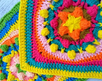 Granny Square Pattern, Crochet Granny Square, Crochet PDF, Crochet Pattern, Crochet Blanket Square