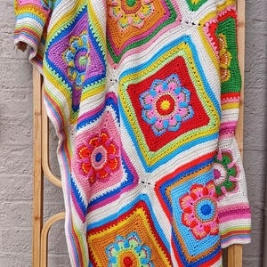 3 Granny Square Crochet Patterns: 12&quot; Blanket Squares (PDF Download)