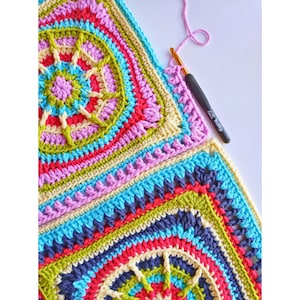 Crochet Granny Square Pattern, Textured Crochet Pattern, Crochet Square Motif, Crochet Squares Pattern, Crochet Blanket Squares