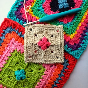 Crochet Granny Square Pattern, Crochet Square Pattern, Granny Squares for Blankets