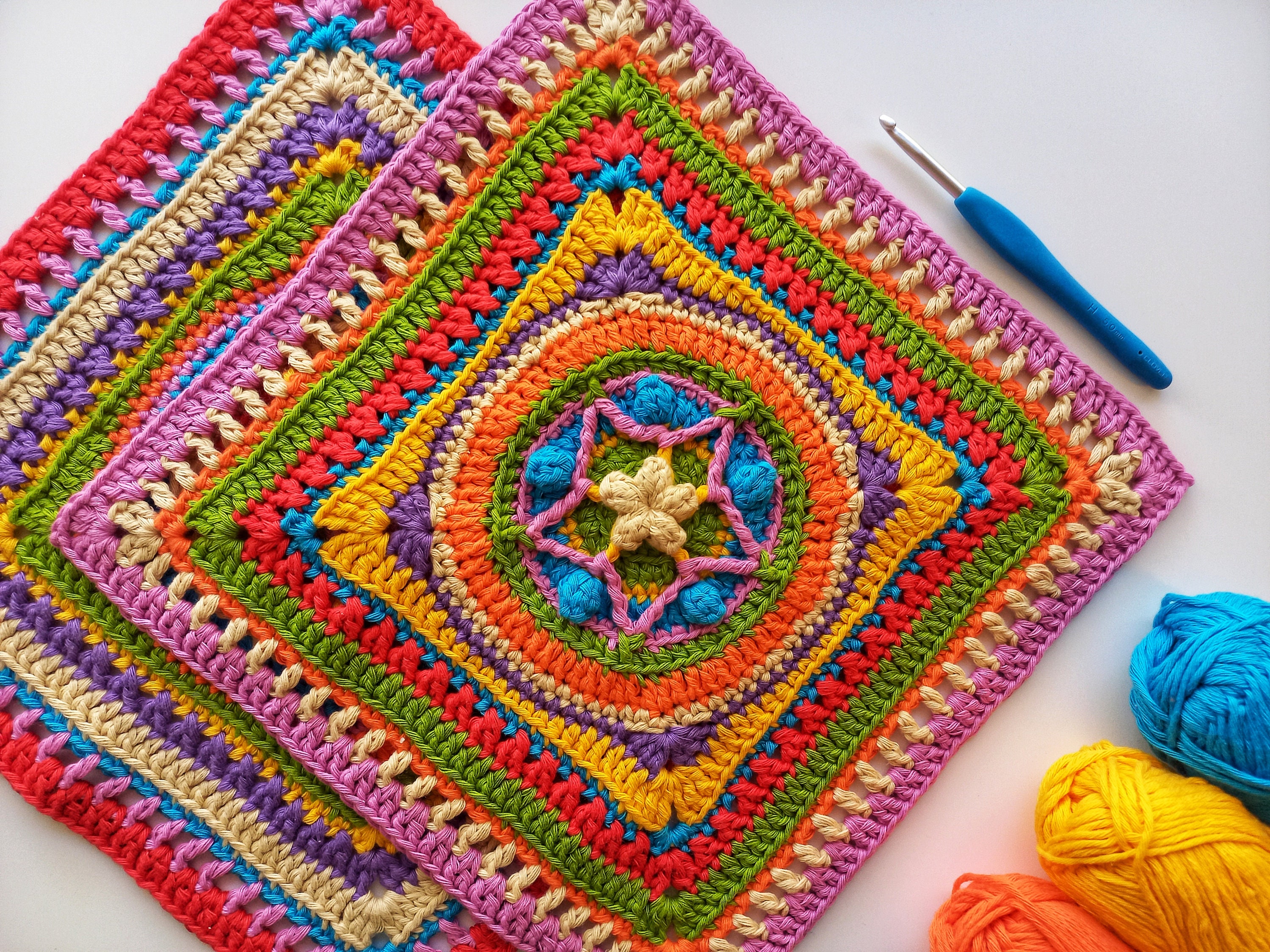 40 Fabulous Crochet Star Blankets and Patterns You Must Make 1 Popstar Granny Square Crochet Pattern Colorful Star