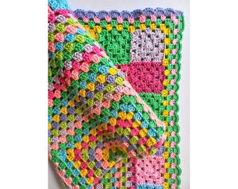 Boho Crochet Baby Blanket Pattern: Modern Granny Square Design (PDF Pattern)