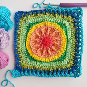 Tamworth | Granny Square Crochet Pattern, Crochet Square Patterns, PDF Crochet Patterns, Granny Squares for Blankets, Crochet Motif Pattern