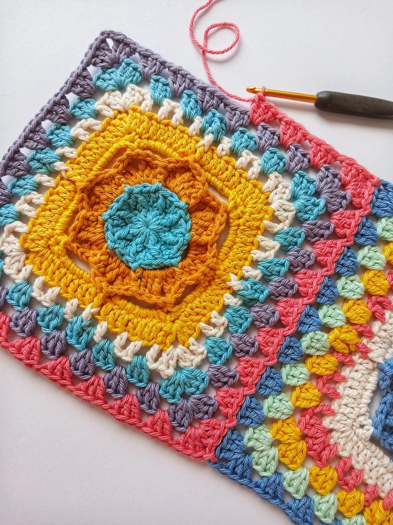 Floral Granny Square Crochet Pattern: Coffs Bloom (PDF Pattern) image 12
