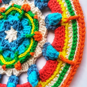 Crochet Mandala Pattern: Colorful Doily, Table Mat, Home Decor (PDF Pattern)