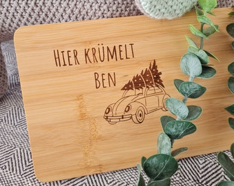 Frühstücksbrett individuell personalisiert mit Namen| Geburtstagsgeschenk mit Namen|Holzbrett mit Gravur|Brotzeitbrett für Kinder