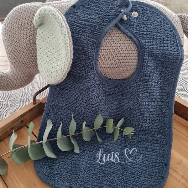 Bib| Baby Bib| Organic cotton |baby gift| embroidered | Personalized| Bib| Snap bib | Burp cloth| 26cm*40cm