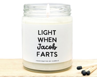 Light When Farts Candle - Fart Gifts - Funny Christmas Gifts - Funny Family Gifts - Personalized Candle - Gifts for Her - Gifts for Wife