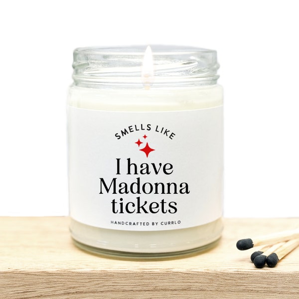 Smells Like Madonna - Madonna Tickets - Madonna Concert - Madonna Merch - Candles - Madonna Celebration Tour - Concerts - Madonna Fan Gift