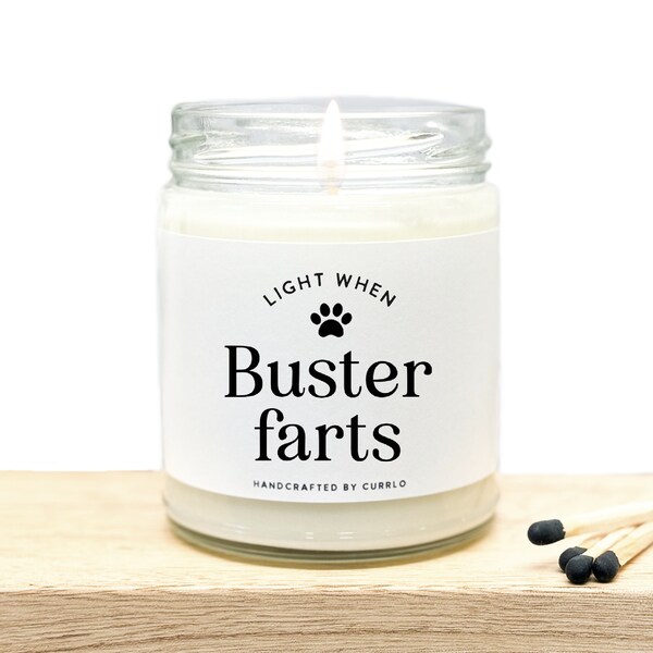 Light When Dog Farts Candle - Funny Dog Mom Christmas Gift - Dog Lover Birthday Gift - Gift for Dog Owner - Funny Candles - Granddog