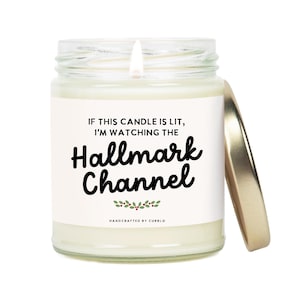 Hallmark Channel - Christmas Candle - Christmas Movie Gifts - Christmas Decor - Friend Gifts - Stocking Stuffer - Lifetime Movies - Cute