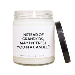 Instead of Grandkids May I Interest You In A Candle - Funny Gift for Parents - Sarcastic Gift - Funny Gift for Mom from Daughter - Fertility