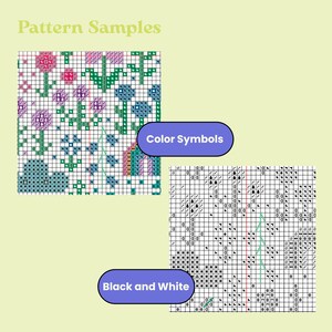 Colorful Floral Cross Stitch Pattern, Rainbow Garden (PDF) image 4