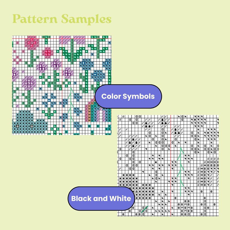 Colorful Floral Cross Stitch Pattern, Rainbow Garden (PDF) image 4