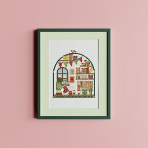 Santa’s Desk - Una Buena Pieza - Modern Cross Stitch Pattern, Christmas - Digital PDF, Instant Download