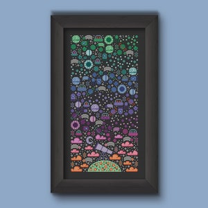 Galaxy cross stitch pattern, Modern Universe cross stitch, Starry space digital cross stitch, PDF night sky cross stitch, Una Buena Pieza