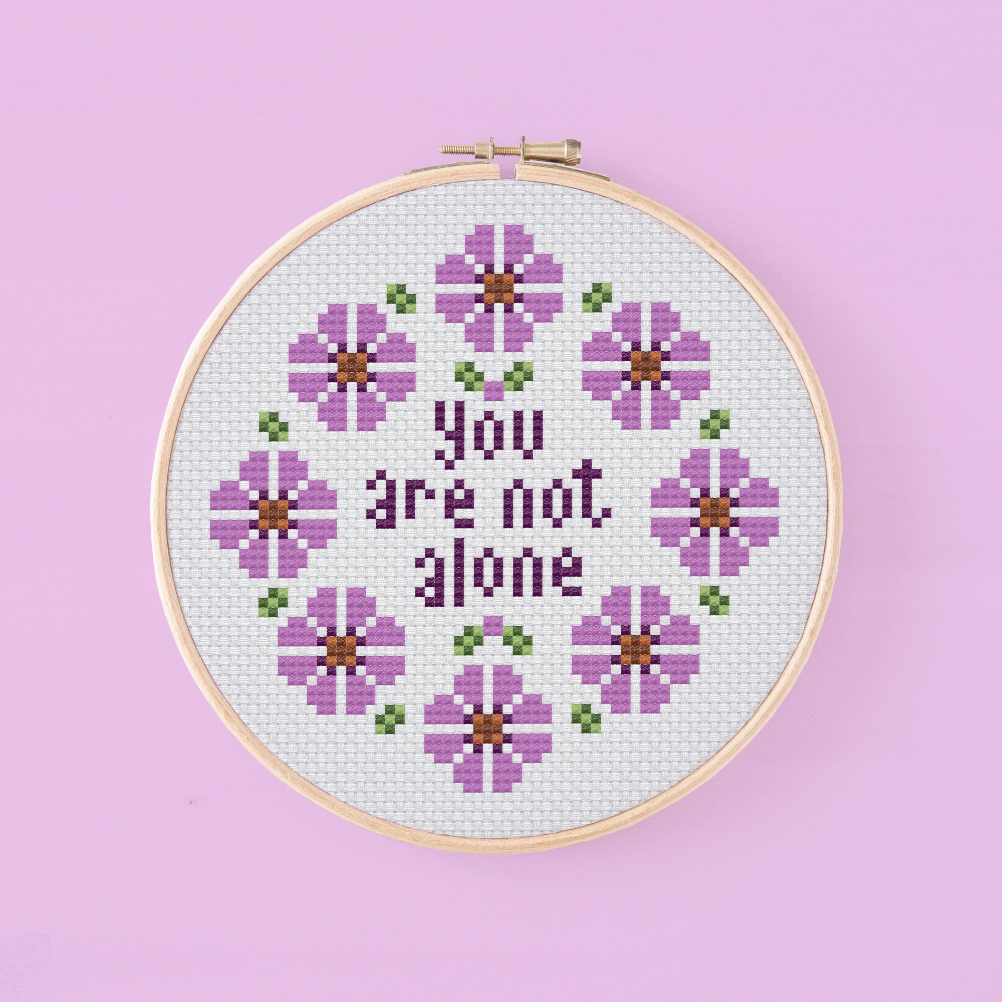 You Are Not Alone - Cross Stitch Kit – unabuenapieza