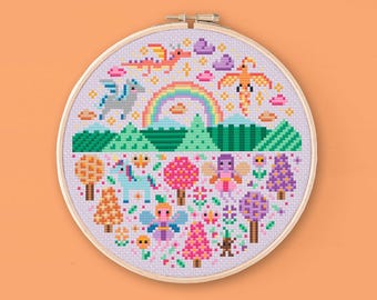 Fairy Forest Cross Stitch Chart: Mini Fantasy Garden (PDF Pattern)