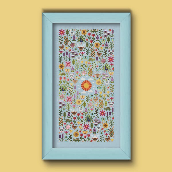 Light Garden Cross Stitch Pattern: Countryside Animals (PDF)