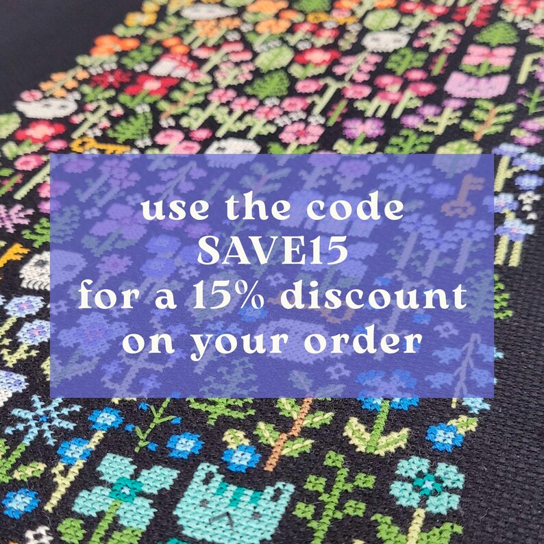 Colorful Floral Cross Stitch Pattern, Rainbow Garden (PDF) image 12