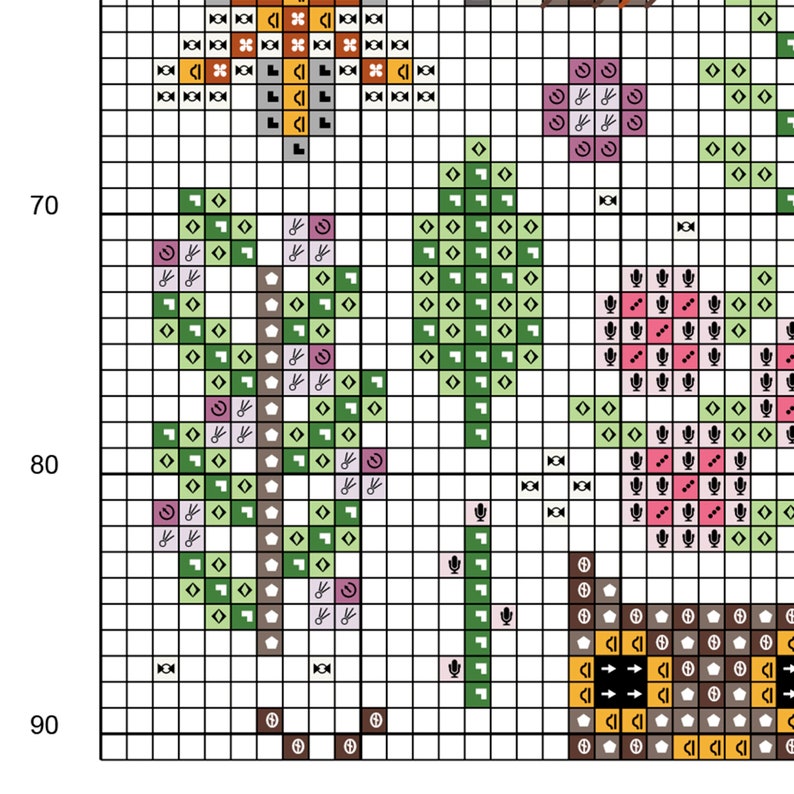 Night Garden, Cottagecore gothic cross stitch pattern, Dark witchy digital Cross Stitch, PDF modern woodland cross stitch pattern image 4