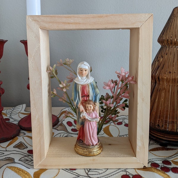 St. Anne Shrine with flowers / catholic saints / catholic gift