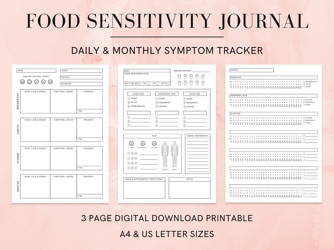 高品質 Food Sensitivity Journal | Food Symptom Tracker | IBS | IBD 日記帳