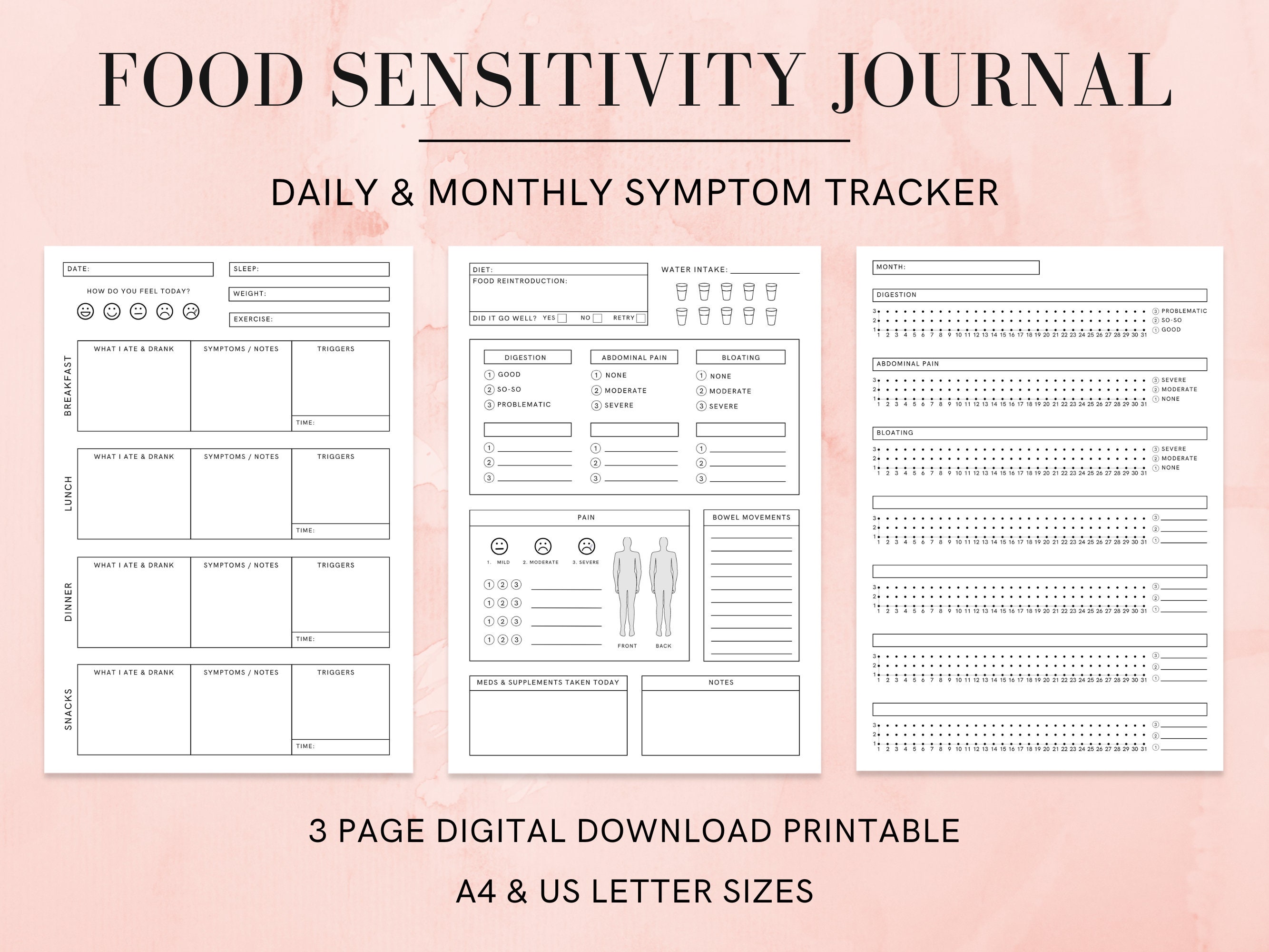 大人気新品  Sensitivity Food Journal IBD | IBS | Tracker Symptom Food | ノート