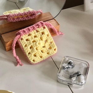 PATTERN ONLY and video tutorial Maui earbuds mini pouch crochet pattern by Ocavve