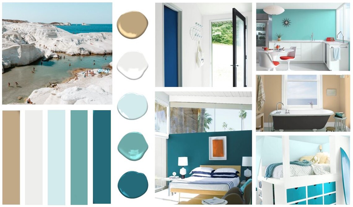 Prepackaged Paint Palette - Beach House - Coastal - Beach House ...
