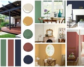 Prepackaged Paint Palette - Mid-Century Modern - Mid Century Modern Color Palette - Interior Design