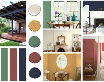 Tavolozza di vernici preconfezionate - Mid-Century Modern - Mid Century Modern Color Palette - Interior Design