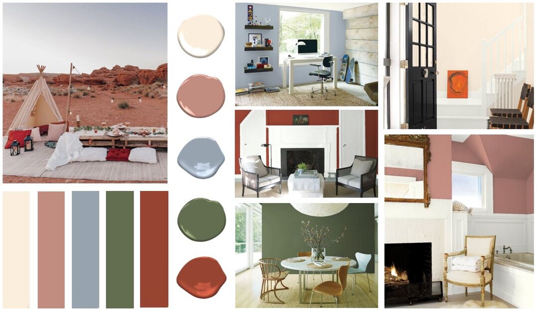 Prepackaged Paint Palette - Boho - Bohemian Color Palette - Interior ...