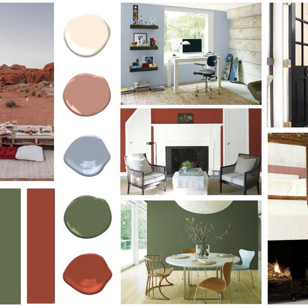 Paint Palette for Interior Design Etsy