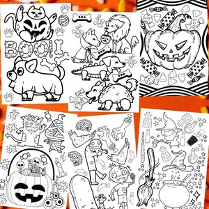 Printable Halloween Coloring Pages | Spooky Coloring | Creepy Coloring | Halloween Activity | Kids Coloring | Adult Coloring | Spooky Season