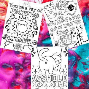 Sarcastic Coloring Pages | Funny Coloring Pages | Adult Coloring | PDF Coloring Book | Hilarious Adult Coloring | Printable Coloring Pages