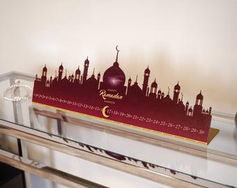 Ramadan Kareem Metal Desk Calendar, Islamic Ramadan Countdown Decor, Eid Gift, Muslim Home Decor, Ramadan Decoration, Ramadan Mubarak